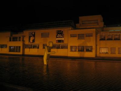 gemeentemuseum bij nacht