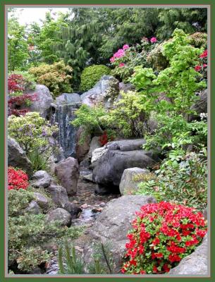 Vancouver  Airport, outside garden area.