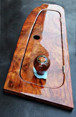 African rosewood knob and dash