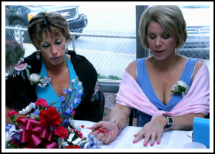 Checking the Guest List at the Americanism Award Dinner
