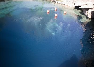 Divers in the Blue Hole - Santa Rosa