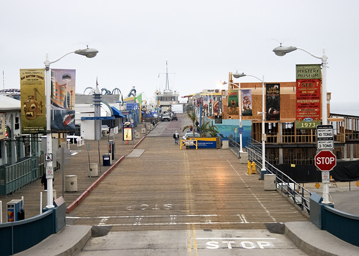 Pier in Early Morning Fog