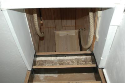 Stairs to the loft, big enough for a qeen size bed and nothing more