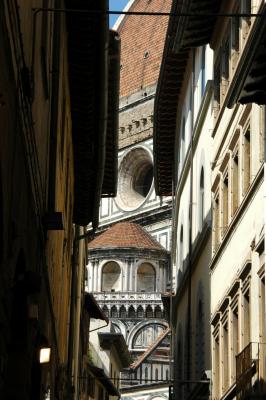 Streets of Florence, Duomo in background
