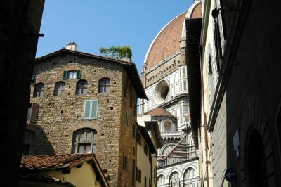 Streets of Florence, Duomo in background