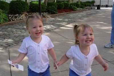 Our first Orioles Game! (Rory on the left)