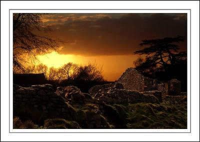 Ruined cottage sunset, Pendeen, Cornwall