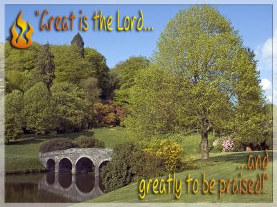 'Great is the Lord' slide from the Stourhead Pentecost series