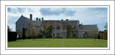 Croquet lawn, Lytes Cary Manor, Charlton Mackrell, Somerset