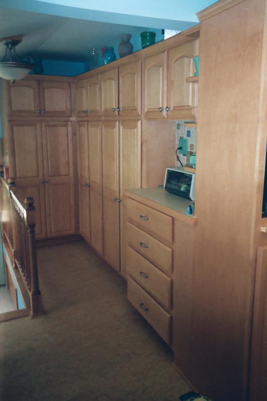 The whole pantry galley and the railing.