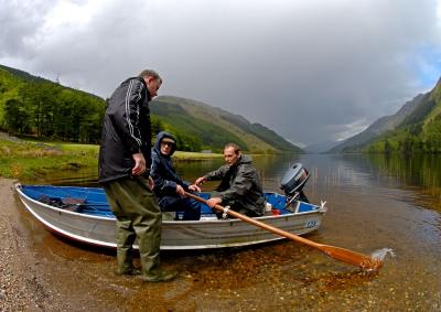 12. Loch view and three fisherman.