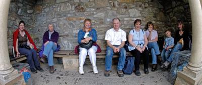 5. Resting in the shelter.