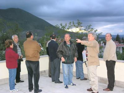 Talas Evi terrace at sunset