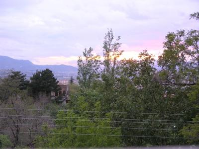 Talas Evi terrace at sunset