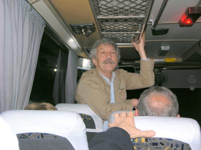 Master of the Bus - on the way back from dinner at Erkilet