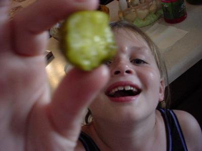 Haley and almost eaten pickle