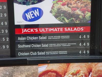 salad menu at jack in the box