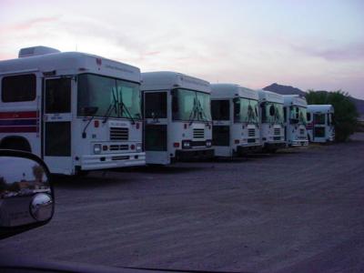 UBS busses in a row 