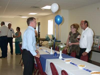 Me talking to Lyle and his wife.  The night passed much too quickly, and I just didn't get around to everyone.