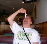 Don Anonimo Swallows Coconut from drink