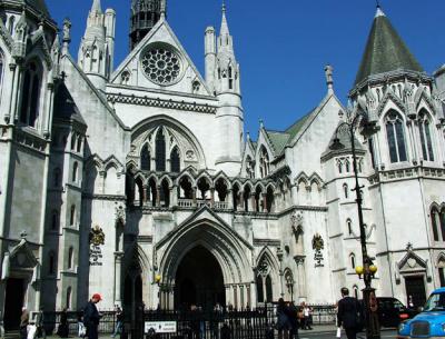 Wide view of The Royal Courts of Justice