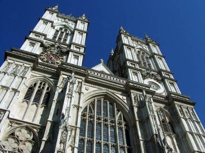 Close up of Westminster Abbey