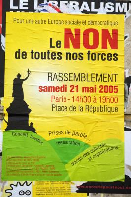 May 2005 - Poster for NO  European Constitution