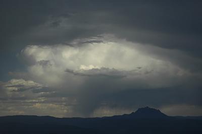 Sierra Buttes and storm cell