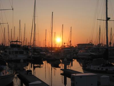 harbor sunset