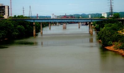 Cumberland River in downtown Nashville