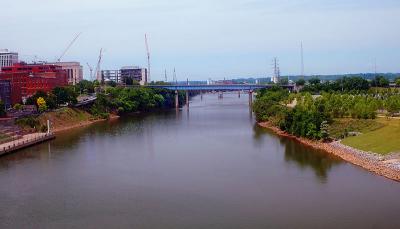 Cumberland River in downtown Nashville