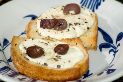 toasted mozzarella and olives