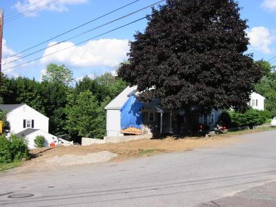 Corner and future driveway.