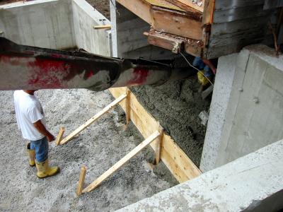 Concrete under old kitchen.
