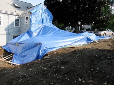 Blu tarp for the weekend...