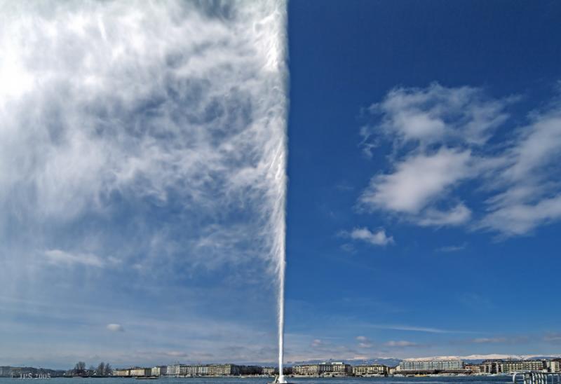 Rule of halves ? Geneva fountain