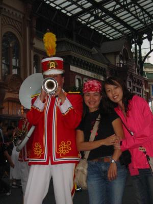 One guy from the brass band