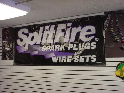 wall sign SplitFire spark plugs wire sets