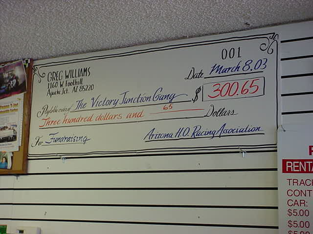 the winner got this nice pay check