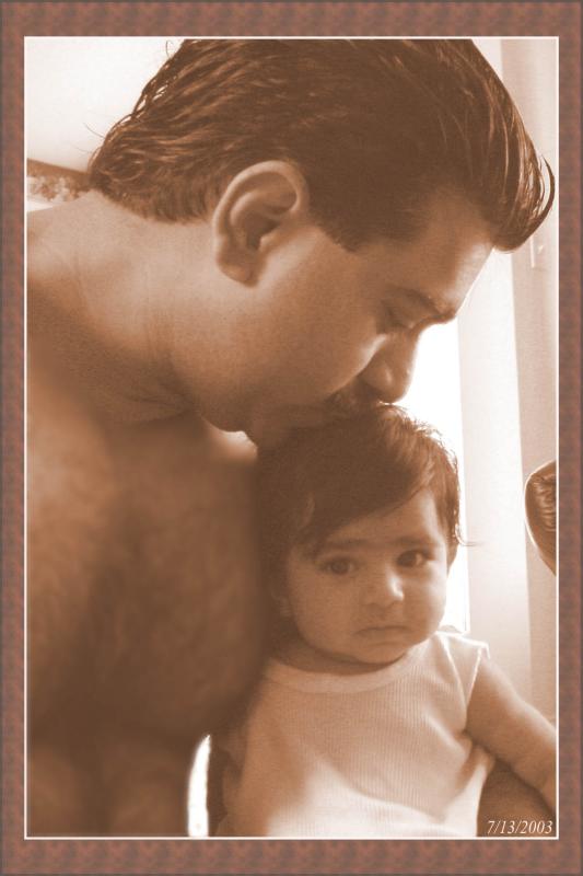 Naren Kanar with baby daugher Jia