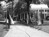 Standing At Attenion Flags