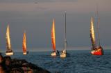 5 sailboats