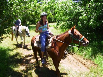 Kate on her horse, Lehula