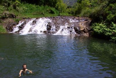 The water was freezing