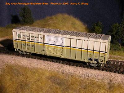 Manufacturers Jct. Boxcar. Model by Francis Wong.