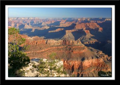 View from the south rim during the early morning hours at the Grand Canyon.