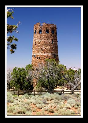 Mary Colter's Desert View tower at Desert View on the east point of the south rim of Grand Canyon.