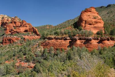 The view along Schnebly Hill Road in Sedona, Arizona.