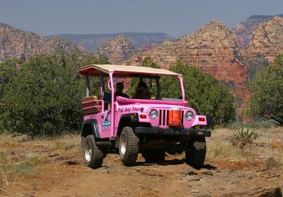 Pink Jeep Tours conduct trips to various parts of the Sedona wilderness. The jeeps can perform amazing feats and traverse incredible byways.