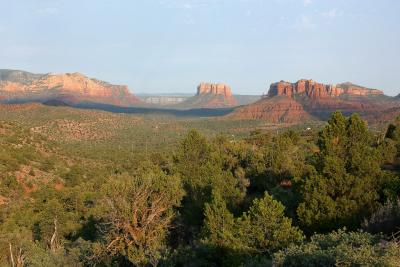 View from a scenic overlook along Upper Loop Canyon Road off Rt. 89A near the Sedona High School.